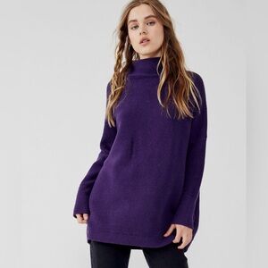 Free People Slouchy Ottoman in Gothic Grape